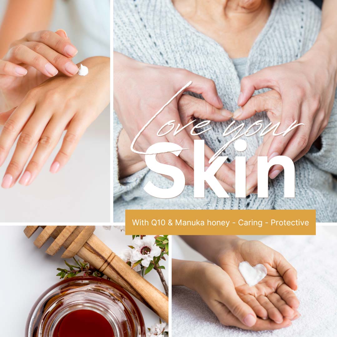 Camille Intensive hand cream is een intensief verzorgende en beschermende handcrème met Q10 en Manuka Honing.